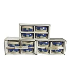 Canterbury Potteries 3 Sets Of 4 Snowman‎ Napkin Rings Contemporary Stoneware